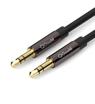 Ses Sistemleri ve Araba Araç İçi Aux Audio Kablo Yüksek Kaliteli 1 Metre İki Ucu 3.5 mm Jack Girişi (Siyah)