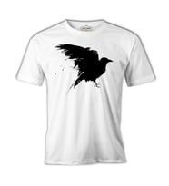 Crows on Trees Beyaz Erkek Tshirt