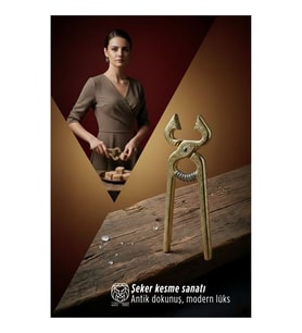 Selinay Serisi Osmanlı Motifli Gold Kıtlama Şeker Makası - 13 cm Antik Şeker Kırıcı 722901