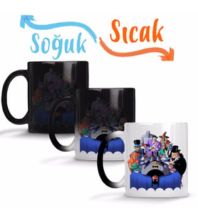 Batman Thanksgiving Sihirli Kupa Bardak Porselen