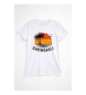 Erkek Bisiklet Yaka %100 Pamuk Sarımsaklı Baskılı T-shirt