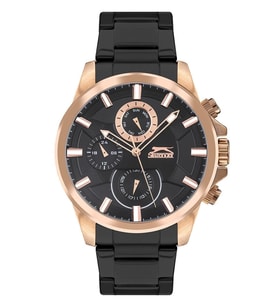 Slazenger Sl.09.2037.2.03 45 mm Siyah Renk Rose Kasa Çelik Erkek Kol Saati