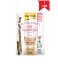 GimCat Sticks Kitten Hindili Yavru Kedi Ödül Çubuğu 9 Gr X 3 Adet (STD)
