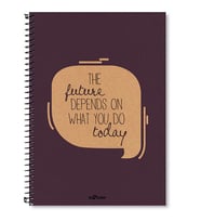 Eco Kraft Defter Düz 200 syf Mor 17x24 cm