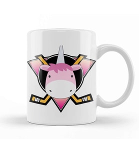 Unicorn Mighty Ducks Logo Mix Kupa Bardak Porselen