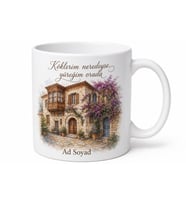 Memleket Konağı Temalı Baskılı Kupa Bardak Nostaljik Hediye Porselen