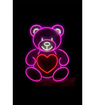 Kasa Yazılı Neon Led Işıklı Tablo (Kırmızı)