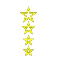 Cg F.Sarı Yıldızlı Çamurluk Üst Sticker