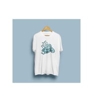 Oversize Just Do It Ahtapot Tasarım Unisex T-shirt (Beyaz)