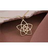Lotus Çiçeği 14 Ayar Altın Kolye