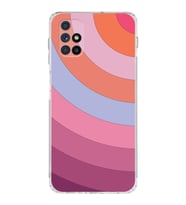 Samsung Galaxy M51  Kamera Korumalı Kapak Renk Cümbüşü Tasarımlı  Şeffaf  Kılıf