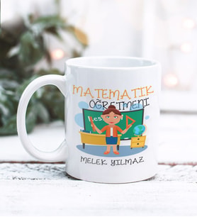 Matematik Öğretmeni Tasarımlı Kişiye Özel Kupa Bardak (Beyaz)