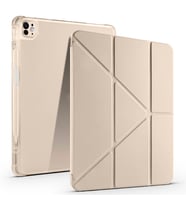 iPad Pro 13 2025 M5 Tablet Kılıf Kalem Bölmeli Standlı Lüx Smart Cover (Gold)