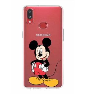 Samsung Galaxy A10s  Kapak Mickey Mouse Tasarımlı Şeffaf Silikon Kılıf