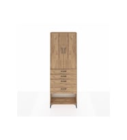 Arges Dolap 2 Raflı 4 Çekmeceli 2 Kapaklı 88x30x243 Çam-Çam