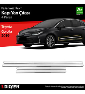 Toyota Corolla Krom Kapı Yan Çıtası 4 Prç 2019 Üzeri