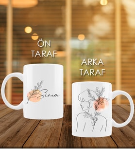Kişiye Özel Baş Harfli İsimli Tasarım Kupa Bardak