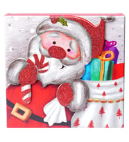 Yılbaşı Noel Baba Motifli Hediye Kutusu 19x9 cm