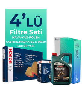 Bosch Ford C-MAX 1.5 Dizel Filtre Bakım Seti Castrol Motor Yağlı (2015-2019) 4 Lü