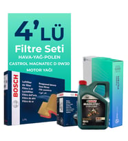 Bosch Ford C-MAX 1.5 Dizel Filtre Bakım Seti Castrol Motor Yağlı (2015-2019) 4 Lü