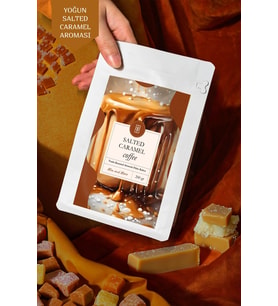 Salted Caramel Coffee - Tuzlu Karamel Aromalı Çekirdek Kahve, 200 gr