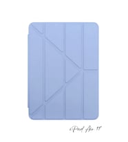 iPad Air 11 inç 6. Nesil Uyumlu Kalem Bölmeli Akıllı Trifolding Tablet Kılıfı (Mor)