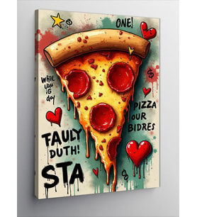 Kanvas Tablo Aşırı Lezzetli Pizza