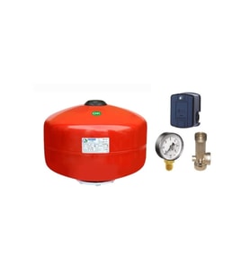 24 Litre Italyan Kafa Küre Takımı Su Pompası Hidroforu Seti 24 Lt Küre Hidrofor Genleşme Tankı