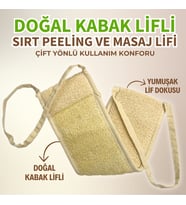 Doğal Kabak Lifli Sırt Peeling ve Masaj Lifi Cilt Yüzeyini Yeniler Cilt Sıkılaştırıcı Etki Oluşturur
