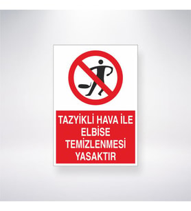 Tazyikli Hava ile Elbise Temizlenmesi Yasaktır