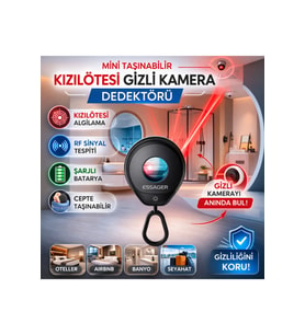 Mini Taşınabilir Kızılötesi Kamera Dedektörü, RF Sinyal Tespiti, Şarjlı