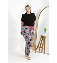 Giyim Kadın Pamuklu Büyük Beden Alt Pijama Somon