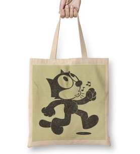 Felix The Cat Retro Faded Design Bez Çanta Uzun Saplı