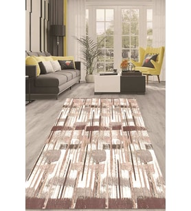Dijital Kaymaz Taban Yıkanabilir Modern Renkli Salon Halısı Mutfak Halısı Yolluk ND-HT-765 (Çok Renkli)