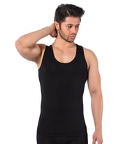 6 Adet Lüx Drm Bambu Erkek Atlet 3900 (Siyah)