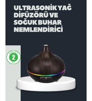 550ML Ultrasonik Hava Nemlendirici ve Aromaterapi Difüzörü