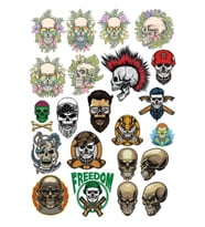 Kurukafa Sticker Set-2 16 Parça Telefon, Tablet, Defter, Laptop Sticker