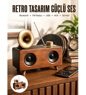 Nostaljik Görünümlü Bağlantılı Speaker