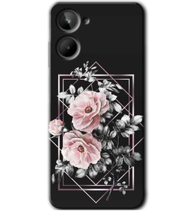 Realme 10 4G Kılıf HD Desen Baskılı Kılıf - Retro Çiçek 1
