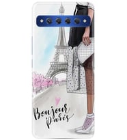 TCL 10 Plus Kılıf Desenli Silikon Bonjour Paris