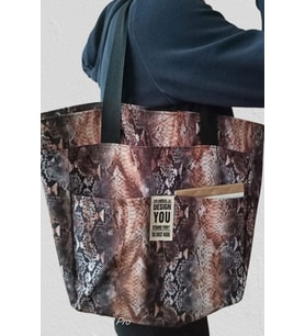 rose moda Yılan Desenli Böyük Boy Tote Çanta. Su Geçirmez ve kir tutmazYapıdadır.