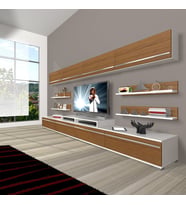 Decoraktiv Ekoflex 360Y Mdf Tv Ünitesi Tv Sehpası - Beyaz Ceviz (Beyaz - Ceviz)