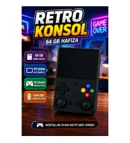 Taşınabilir Retro El Oyun Konsolu 64GB IPS Ekran Çift Analog Joystick Linux Sistem