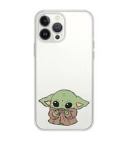 Iphone 12 Pro Uyumlu Baby Yoda Tasarımlı Şeffaf Telefon Kılıfı