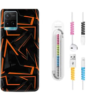 Vivo Y11S Y21S Y20 Y20S Y70 Kılıf Kablo Koruma Spiral Silikon Zigzaglar 1651