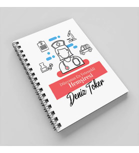 İsim ve Mesajlı Hemşire Hediyesi Defter