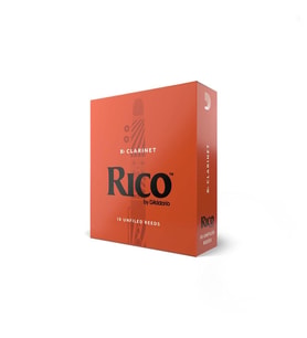Rico RCA1015 Orange Box Bb Klarnet Kamışı No: 1.5 (Başlangıç/Eğitim) - 10'lu Paket  Standart Kesim, Kolay Çalım ve Yeni Başlayanlar İçin İdeal