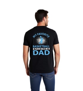 Erkek Basketbol Baskılı Tişört Favori Oyuncum Beni Baba Diyor Konforlu Günlük Kesim Rahat Modern