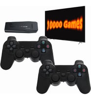 Retro Oyun Konsolu, Tak ve Çalıştır Video Oyun Çubuğu Dahili 10000+ Oyun, 9 Klasik Emülatör, Çift 2.4G Kablosuz Kumandalı TV için 4K Yüksek Çözünürlüklü HDMI Çıkışı