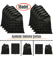 Ayakkabı Saklama Çantası Askılı Dolap Çekmece Düzenleyici Seyahat Çantası Hurcu 10 Adet